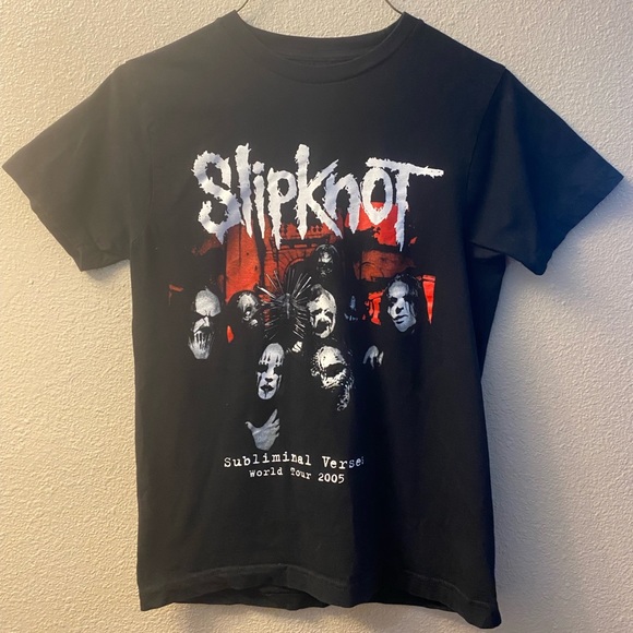 slipknot Other - Slipknot Subliminal Verses World Tour 2005 Black T-Shirt S